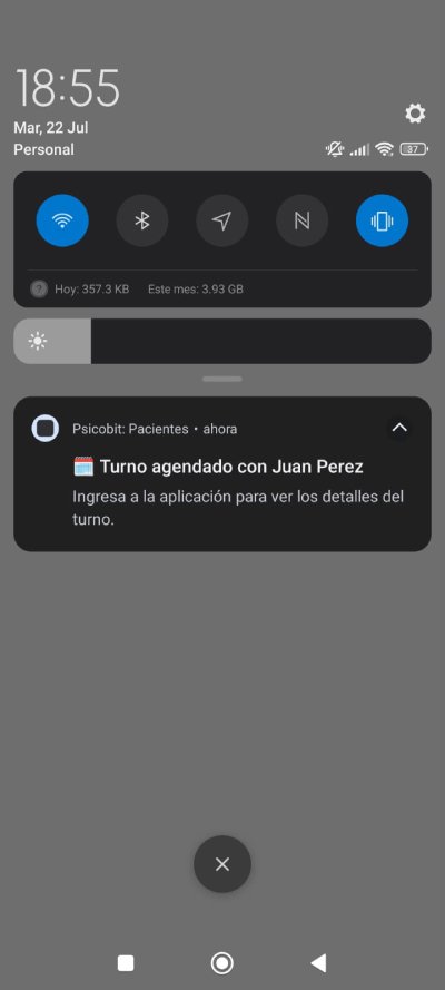 Notificación de turno