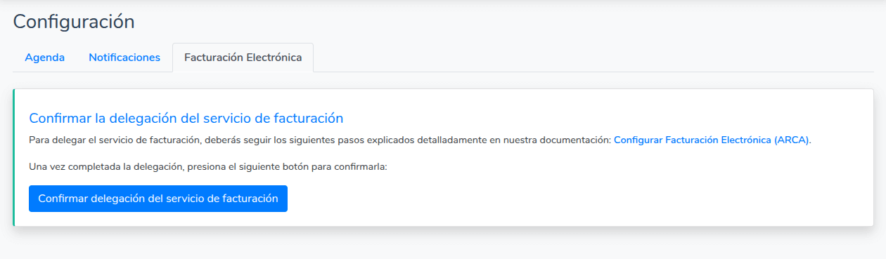 Configuración de Facturación Electrónica