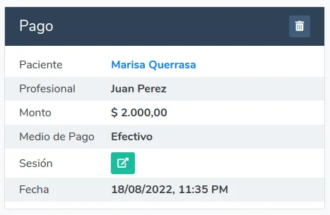 Detalle pago