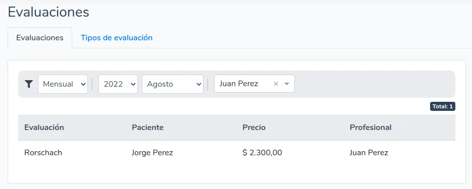 Evaluaciones