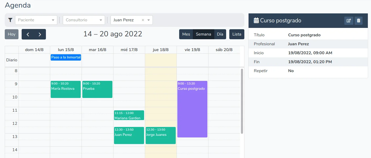 Evento de calendario