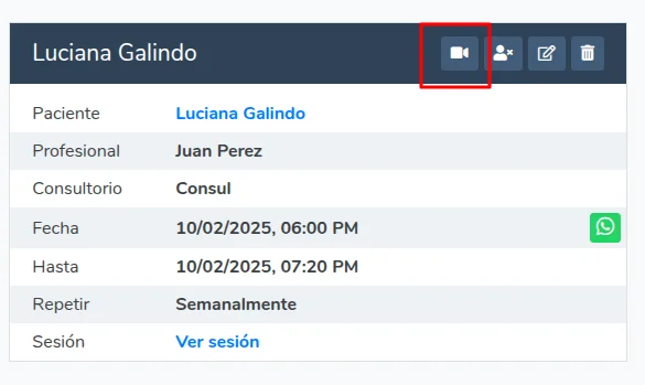Link de videollamada