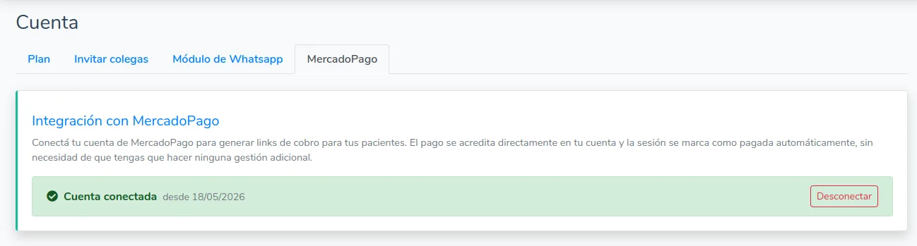 MercadoPago conectado