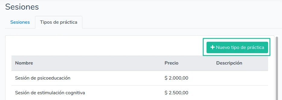 Nuevo tipo de práctica