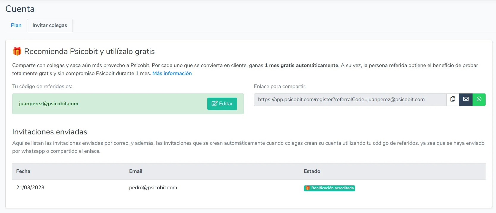 Programa de referidos