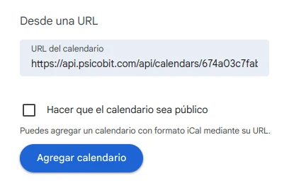 Sincronización con Google Calendar