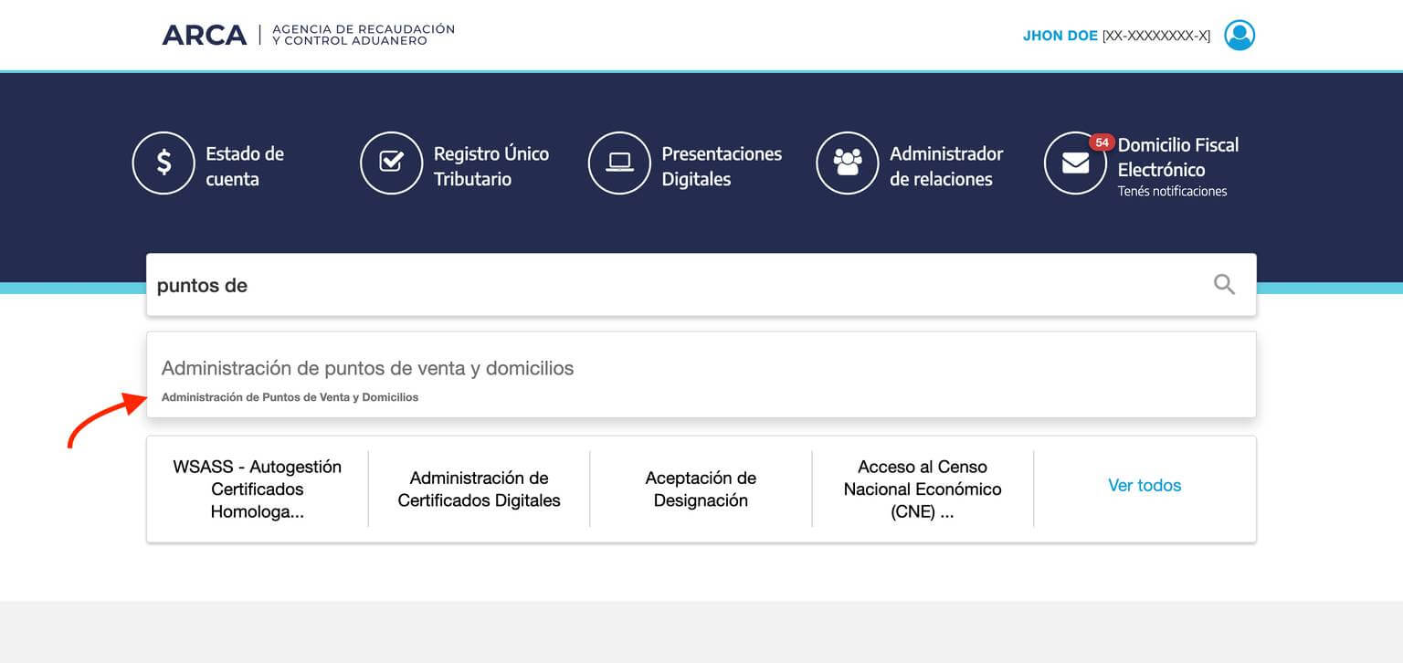 Administración de puntos de venta y domicilios