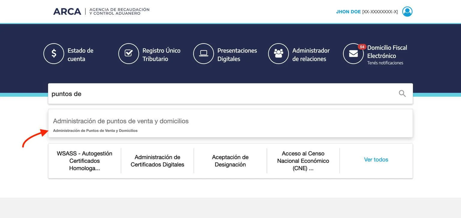 Administración de puntos de venta y domicilios
