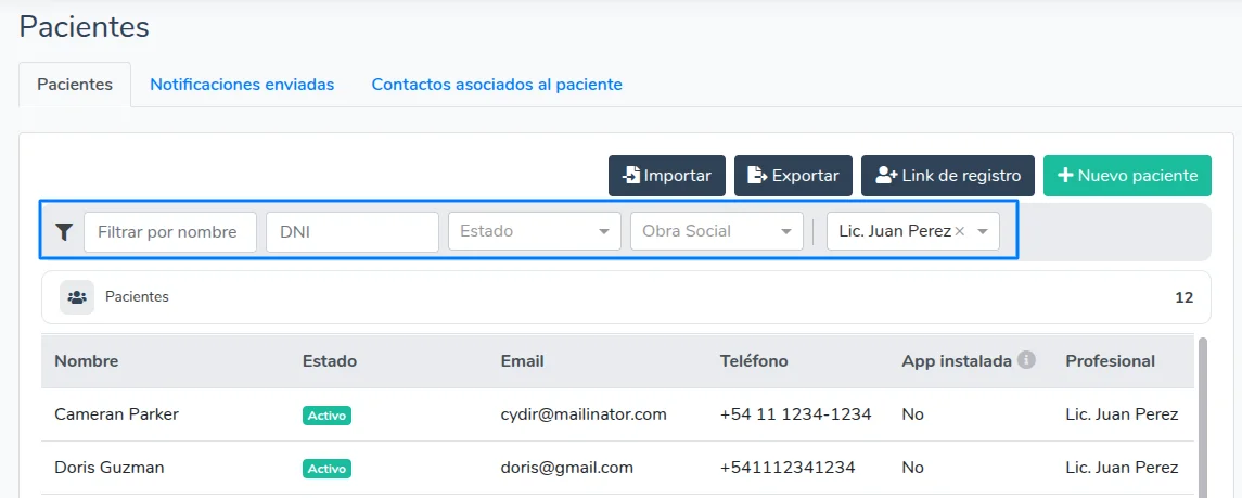 Ver pacientes